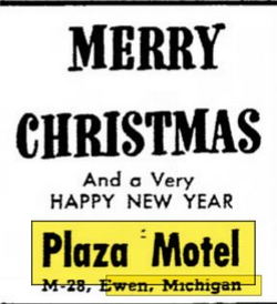Plaza Motel - Dec 1970 Ad (newer photo)